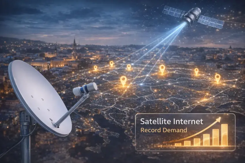 Satellite Internet Providers Report Record Demand in Eastern Europe
